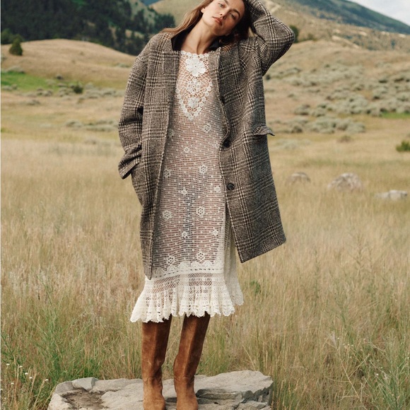 DOEN DOVER COAT IN LASCELLE HOUNDSTOOTH CHECK - Picture 4 of 11